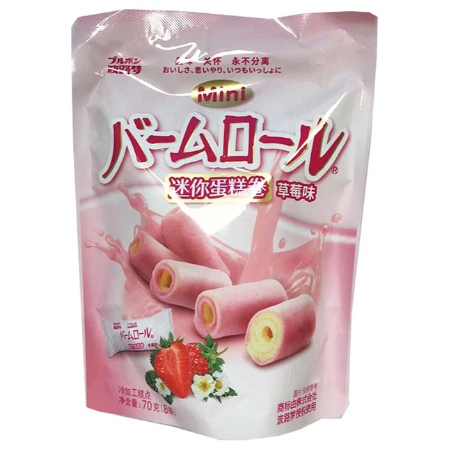 Bourbon Mini Cake Roll Strawberry 70g