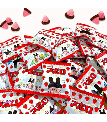 Apollo Strawberry Flavour Chocolate Share Bag (MEIJI)