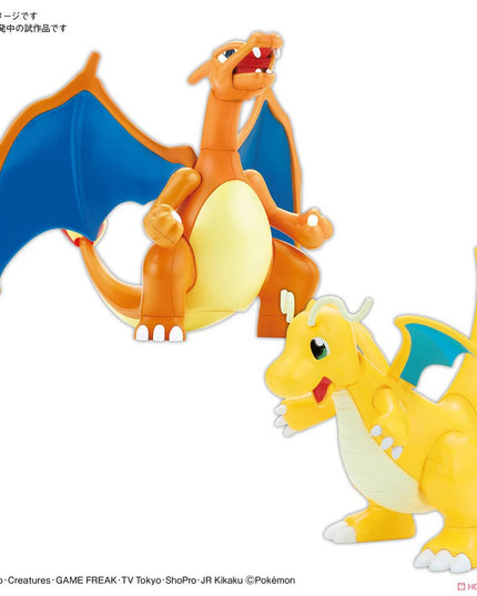 Pokemon - Charizard VS Dragonite Plamo Select Series No. 43 Plastic Model Kit (BANDAI)