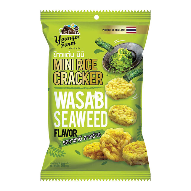 Younger Farm Mini Rice Cracker (Wasabi Seaweed)