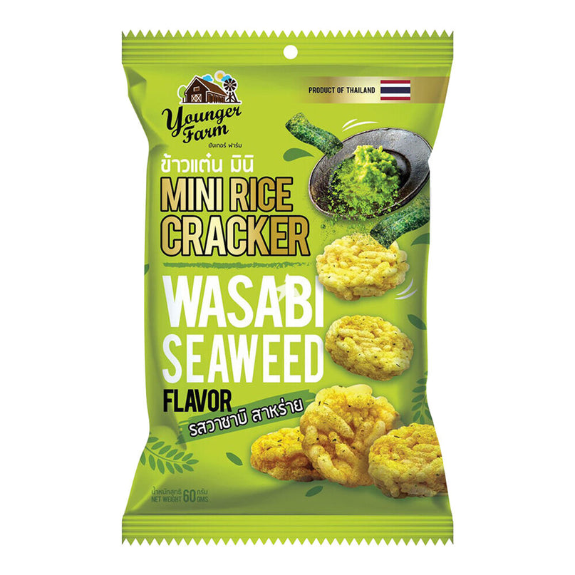 Younger Farm Mini Rice Cracker (Wasabi Seaweed)