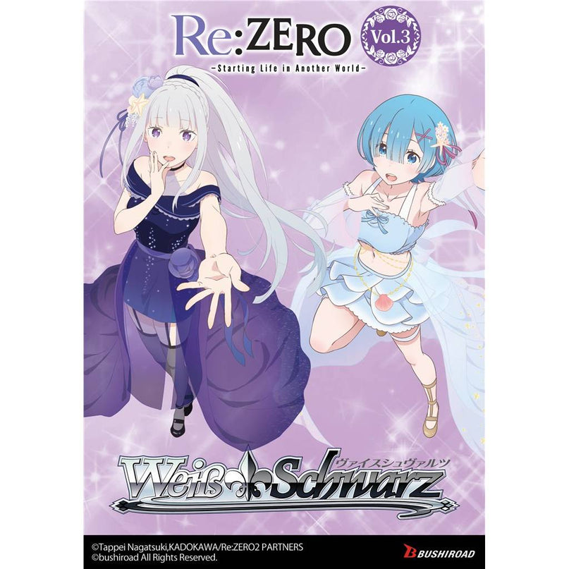 RELEASE 28th AUGUST 2026: Weiss Schwarz - RE:Zero - Starting Life in  Another World Vol.3 Booster Pack ENGLISH