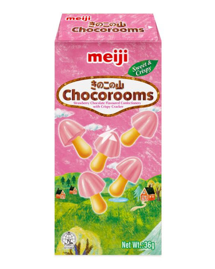 Meiji - Chocorooms Strawberry Chocolate Crispy Biscuit 40g