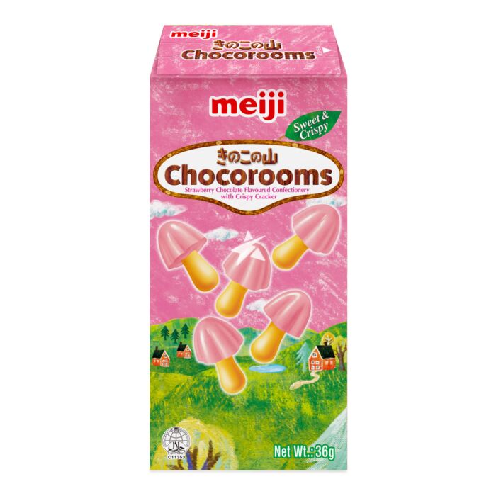 Meiji - Chocorooms Strawberry Chocolate Crispy Biscuit 40g
