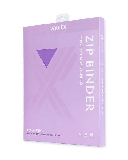 Vault X  - Exo-Tech Zip Binder 9 Pocket - JUST PURPLE