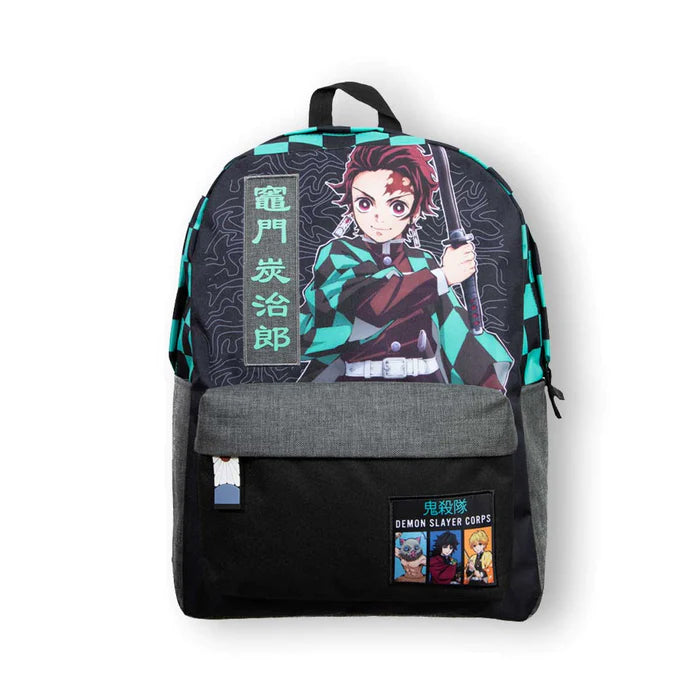 Demon Slayer - Tanjiro Kamado Checkered Backpack (BIOWORLD)