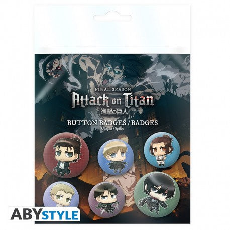 Attack on Titan - Chibi Characters Badge Pack (ABYACC417)