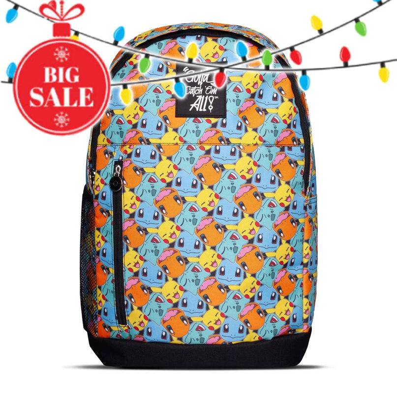 Pokemon - Kanto Starters All Over Print Backpack Bag (DIFUZED)