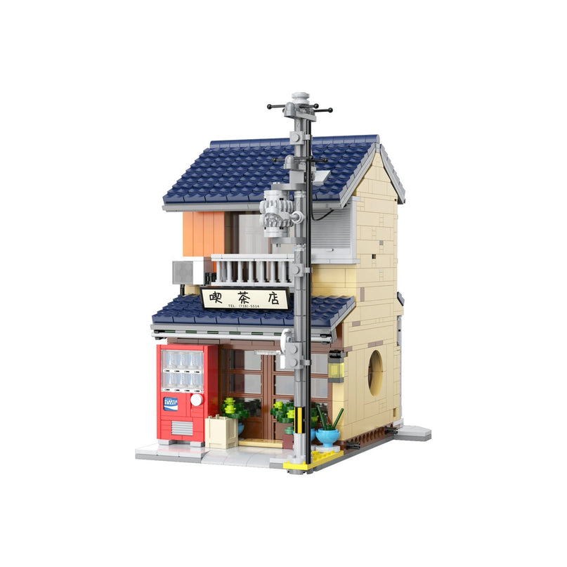 Japanese Kissaten Tea Shop - Block Build Kit 1200 pcs (CADA)