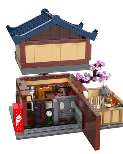 Japanese Sento Bathhouse - Block Build Kit 1249 pcs (CADA)