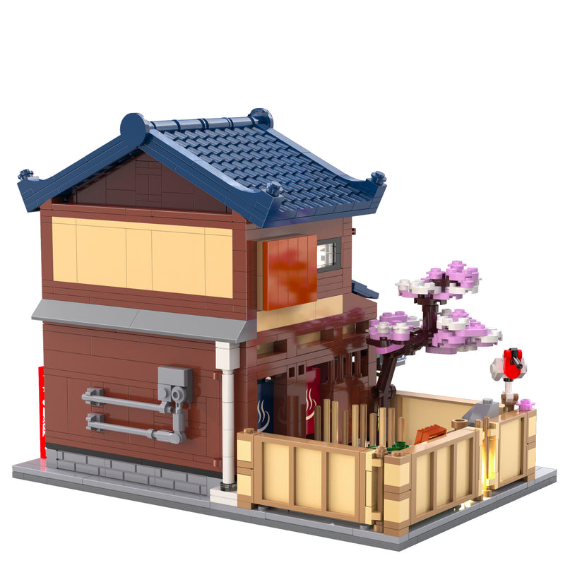Japanese Sento Bathhouse - Block Build Kit 1249 pcs (CADA)