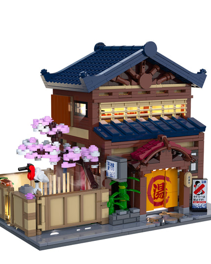 Japanese Sento Bathhouse - Block Build Kit 1249 pcs (CADA)