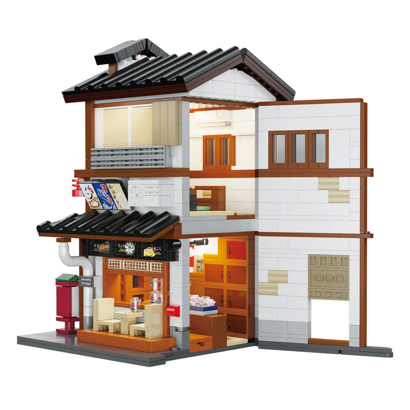 Japanese Corner Yakitori Izakaya Restaurant Bar - Block Build Kit 1195 pcs (CADA)