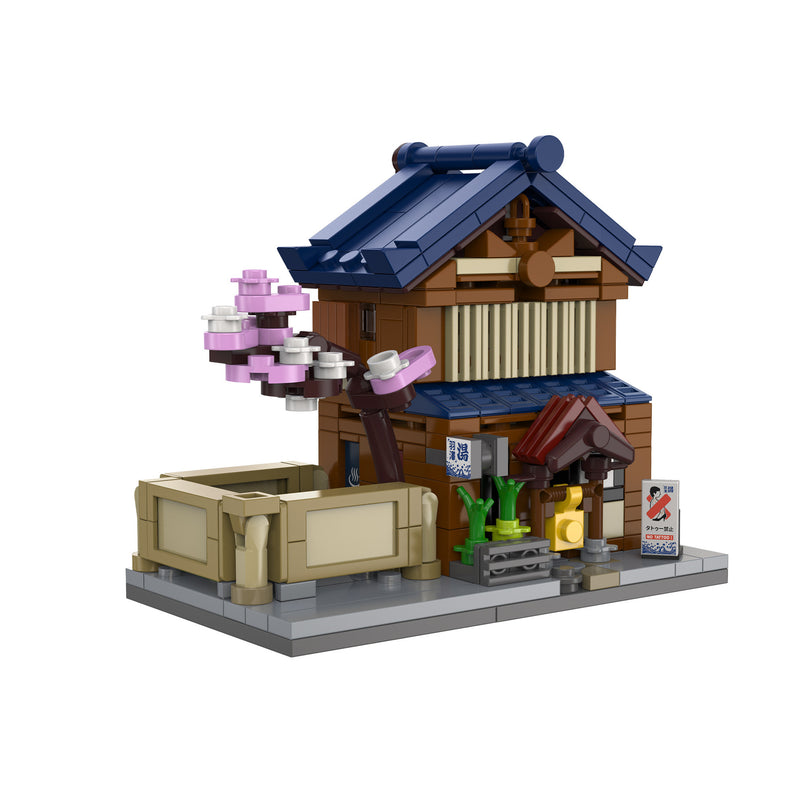 Mini Japanese Sento Bathhouse - Block Building Set 352 pcs (CADA)