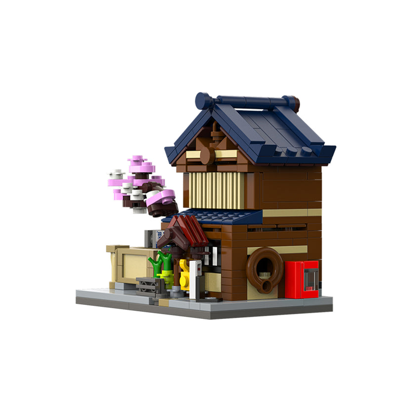 Mini Japanese Sento Bathhouse - Block Building Set 352 pcs (CADA)