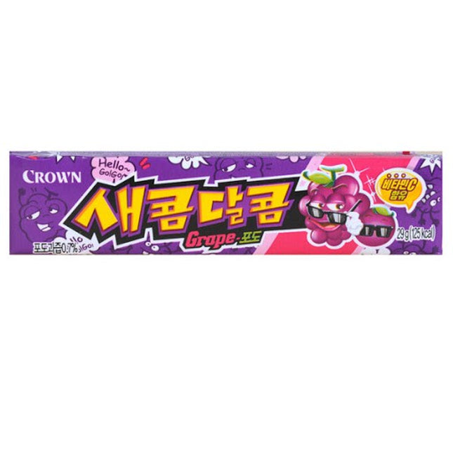 CROWN - Saekom Dalkom Grape Hi-Chew Candy Snack (29g)