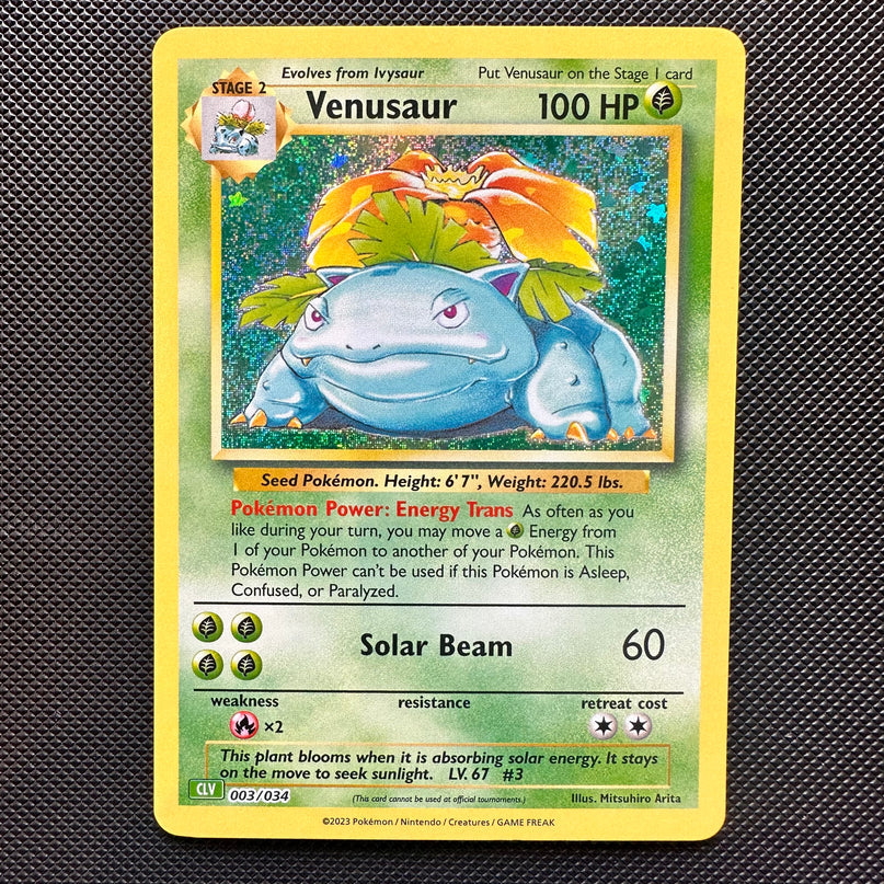 (Sidcup) Pokemon TCG Single - Venusaur Holo | Classic Collection CLV 003/034 - NM