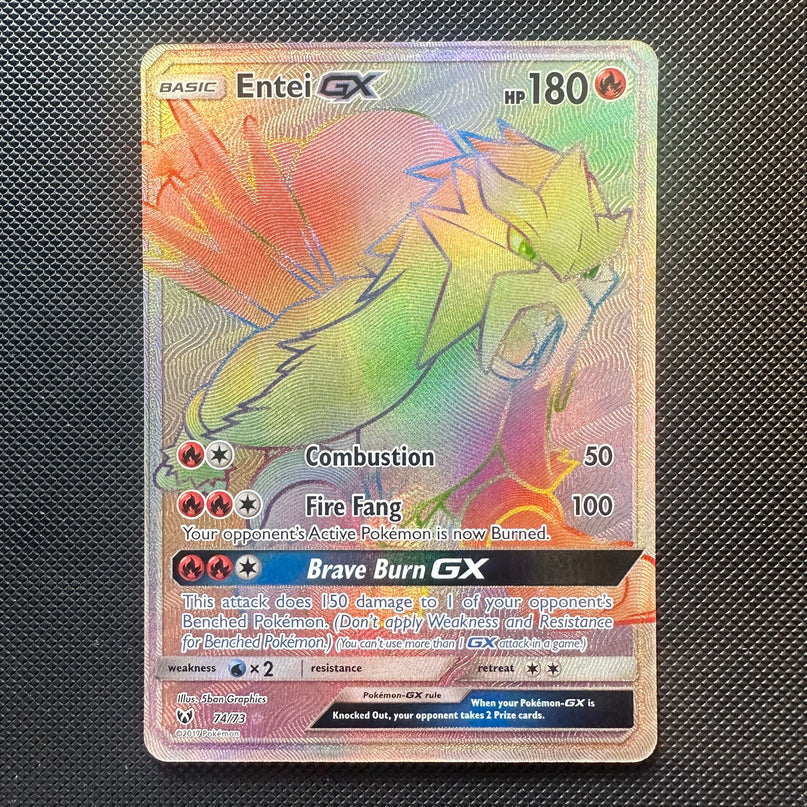 (Sidcup) Pokemon TCG Single - Entei GX | Shining Legends 74/73 - NM