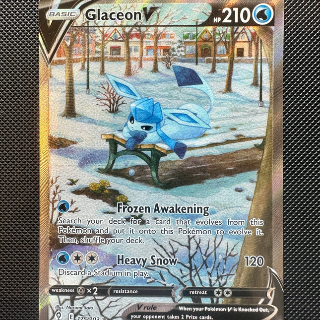 (Sidcup) Pokemon TCG Single - Glaceon V | EVolving Skies 175/203 - LP