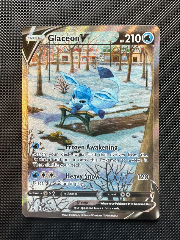 (Sidcup) Pokemon TCG Single - Glaceon V | EVolving Skies 175/203 - LP