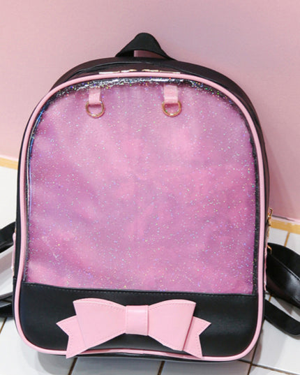 Ita Bag - Sailor Moon Inspired BLACK & PINK ITA Backpack Bag with Bow (Medium Duty)