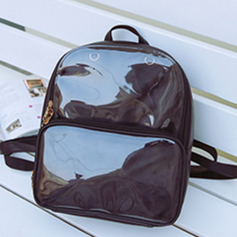 Fully Clear Front ITA Bag - Black (Pin Display)