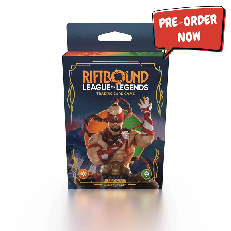 RELEASE 31st OCT 2025: Riftbound: League of Legends TCG - Set 1 - Origins Champion Deck - Lee Sin