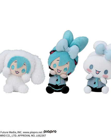Hatsune Miku x Cinnamoroll Hyokopyoko Plush Mascot 13cm (SEGA)