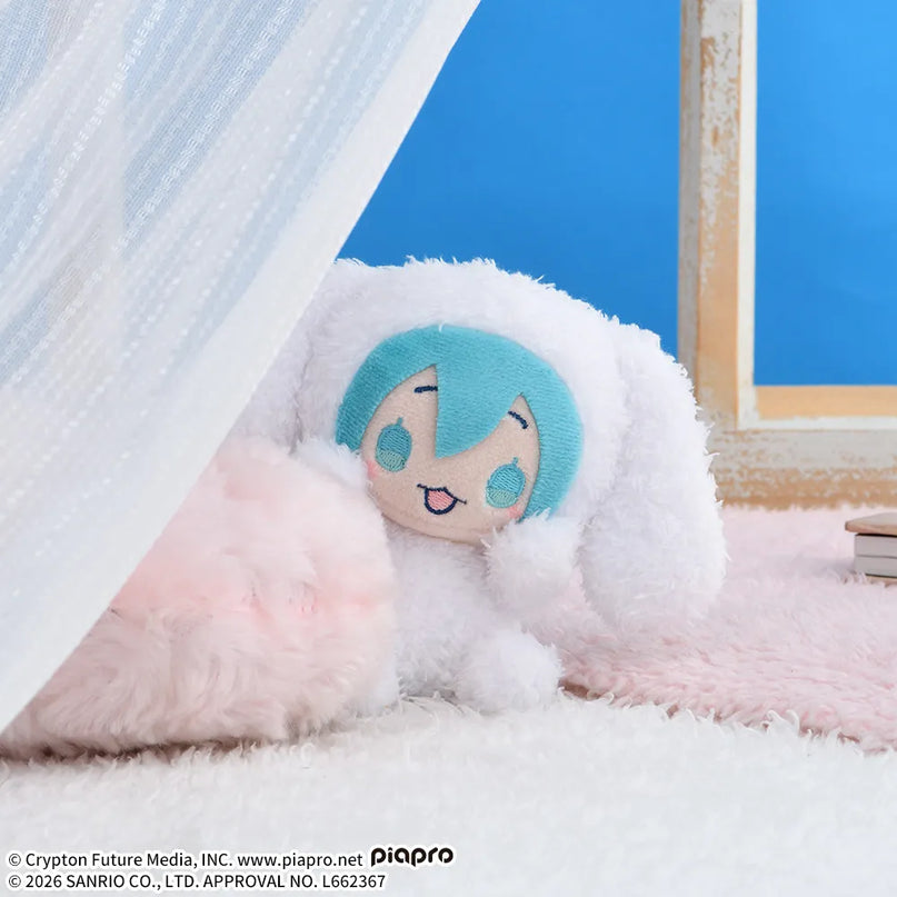 Hatsune Miku x Cinnamoroll Hyokopyoko Plush Mascot 13cm (SEGA)