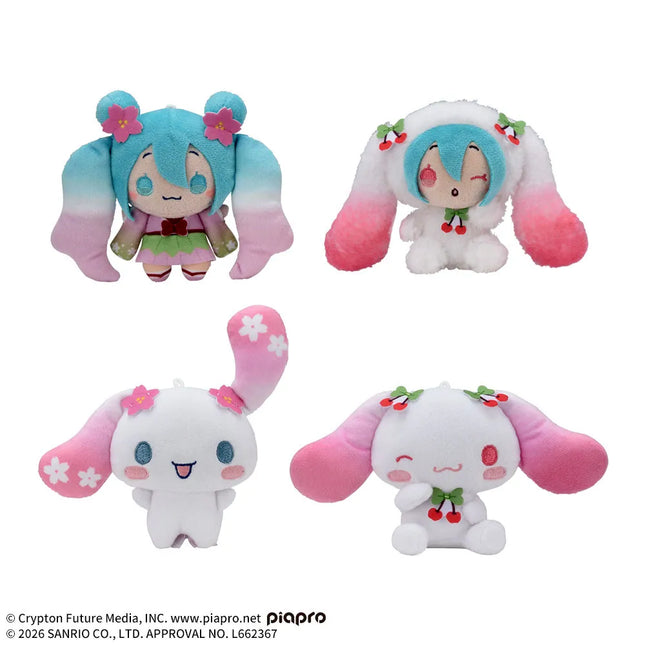 Hatsune Miku x Cinnamoroll - Cherry Blossom Plush Mascot 10cm
