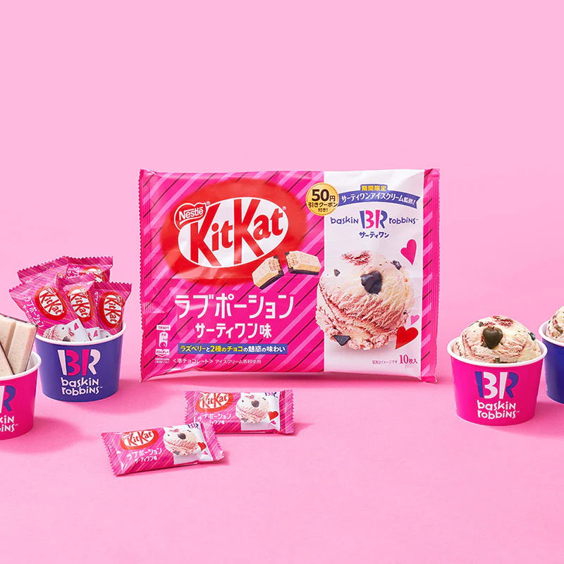 KitKat - Baskin Robins Rasberry Ripple Ice Cream (Love Potion) Flavour SINGLE (NESTLE)