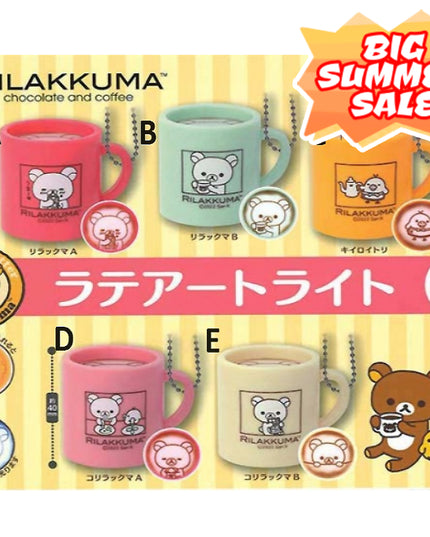 Rilakkuma - Light up Coffee cup capsule keychains (KORO KORO)