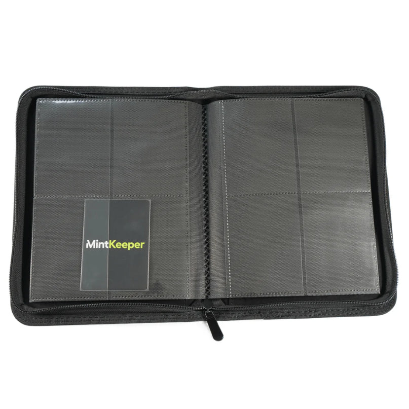 MintKeeper - 4 Pocket Premium Zip Trading Card Binder - GREEN