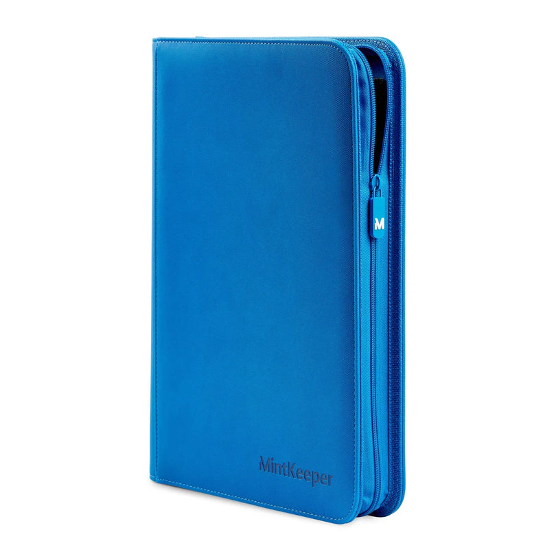 MintKeeper - 4 Pocket Premium Zip Trading Card Binder - BLUE