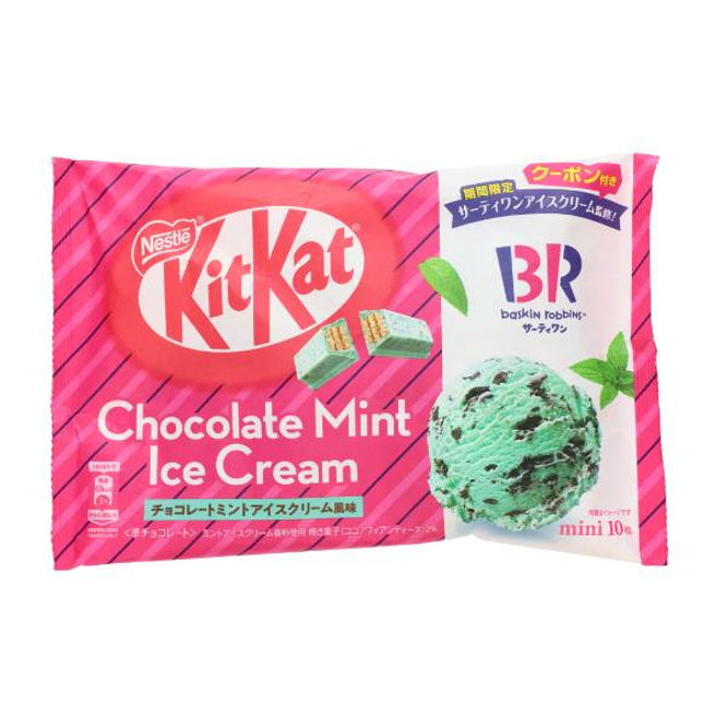 KitKat Mint Chocolate Chip Ice Cream (Baskin Robins) (NESTLE)