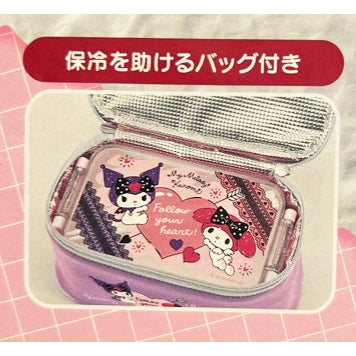 Sanrio -  My Melody and Kuromi Bento Box with Thermal Bag - Pink (EIKOH)