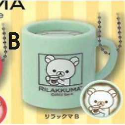 Rilakkuma - Light up Coffee cup capsule keychains (KORO KORO)