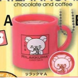 Rilakkuma - Light up Coffee cup capsule keychains (KORO KORO)