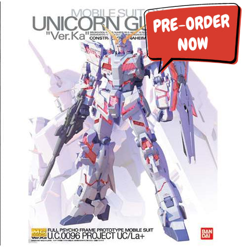 1/100 MG Unicorn Ver Ka Gundam Model Kit (BANDAI) PREORDER AUG