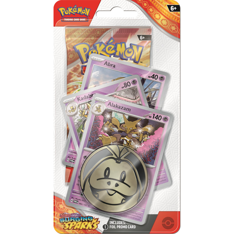 RELEASE 8th NOV 24: Pokemon TCG - Alakazam Surging Sparks Checklane Blister