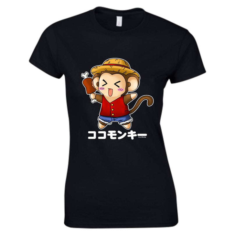 TokyoToys Exclusive Fashion - 'Summer Coco'  T-Shirt (One Piece - Luffy - Parody) LADIES SIZE 8