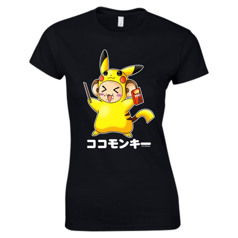 TokyoToys Exclusive Fashion - 'Pikachew' T-Shirt (Pokemon - Pikachu - Parody) LADIES SIZES