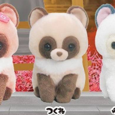 Popon and Raccoon Rice Dumplings Plush 16cm (AMUSE)