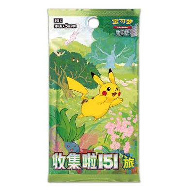 Pokemon TCG - Collect 151 Journey 151C *SIMPLIFIED CHINESE VER* Slim Booster Pack SINGLE (5 Cards)