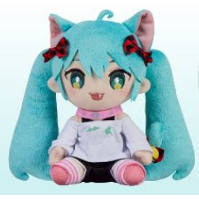 Hatsune Miku - Cat ears T-shirt ver. Plush 18cm (TAITO)