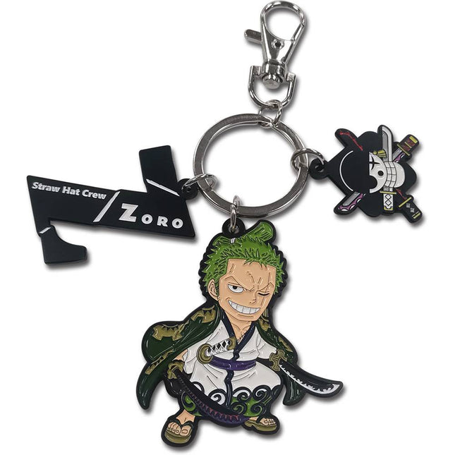 One Piece - Zoro ~ 3 Charms ~ Metal Keychain (GE443593)