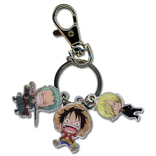 One Piece - Luffy, Zoro & Sanji Metal Keychain (GE36621)