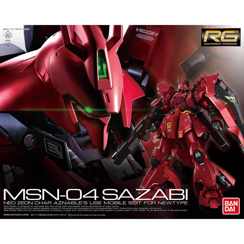 1/144 RG MSN-04 Sazabi Gundam Model Kit (BANDAI)