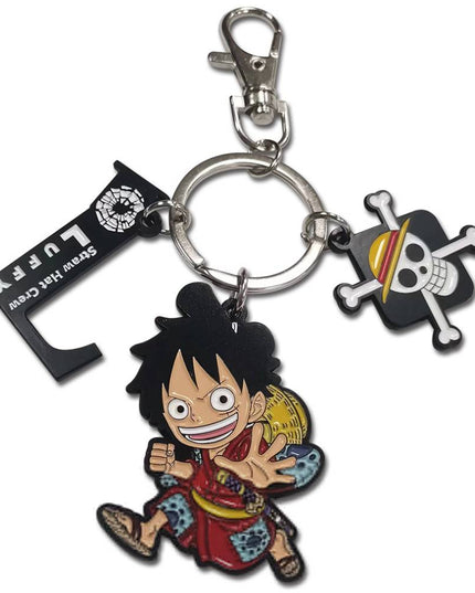 One Piece - Luffy ~ 3 Charms ~ Metal Keychain (GE43592)