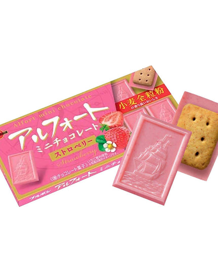 Alfort Mini Strawberry Chocolate Whole Grain Biscuits 12 Pieces (BOURBON)